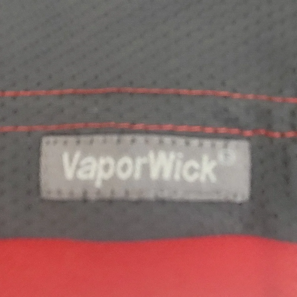 Mens M‎ The North Face VaporWick T-Shirt Red Gray Athletic Performance Quick Dry